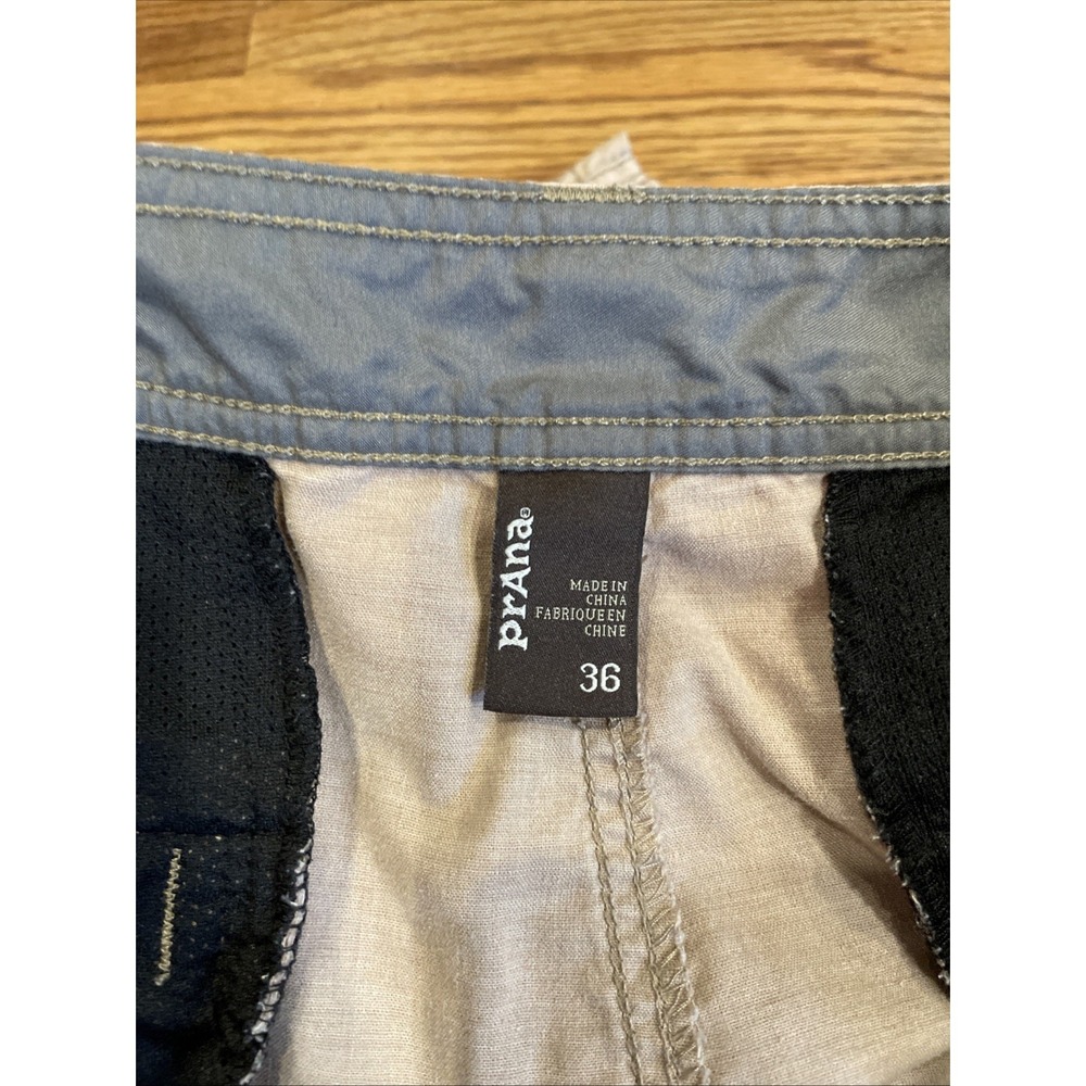 Prana Men's Shorts Hemp Blend Tan Size 36 11" Inseam Outdoors Hiking Casual - Picture 4 of 8